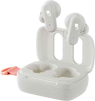 Skullcandy Dime 3 True Wireless Earbuds | Multipoint Bluetooth Pairing, 20-Hour Battery Life, Built-in Mic, Auto Connect | Compatible with iPhone & Android – Bone