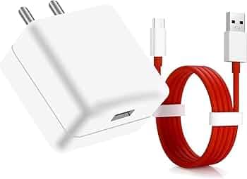 18W Fast Charger for Doogee T20mini Kid Original QC Adapter Type C 3.0A High Speed Fast Turbo Charge QC 3.0 Smart SinglePort with 1m Type-C Red Charging & Sync Cable (White, Dash, SZ.AB12)