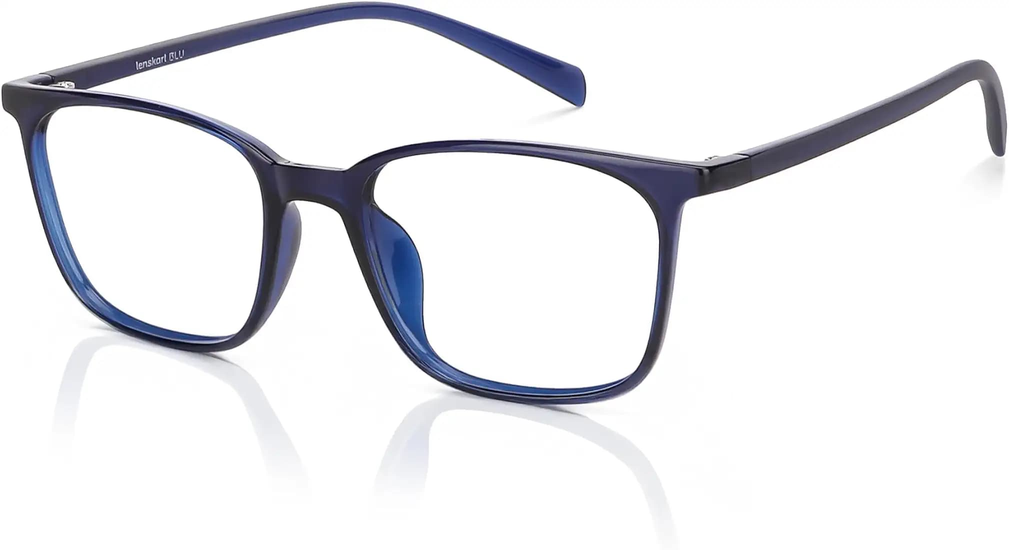 LENSKART BLU | Zero Power Blue Cut Computer Glasses | Gaming Glasses | Anti Glare, Lightweight & Blocks Harmful Rays | UV Protection Specs | Men & Women | Medium | LB E13526