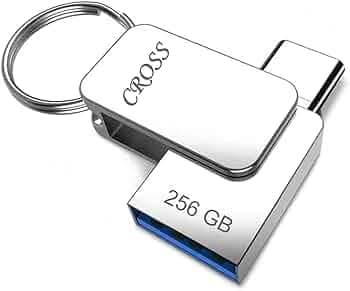 CROSS® 256 GB Type-C OTG PENDRIVE/Premium Metal Body with USB 3.0 Technology, Working with All Smart phjone 180 Mbps HIGH Speed Data Transfer | Compatible with Smartphones, LAPTOPS