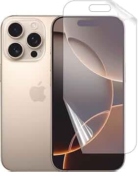 Glaxx Screen Guard for iPhone 16 Pro Max Self Healing Unbreakable HD Hydrogel [TPU Film] Flexible Film - Matte [Not A Tempered Glass]