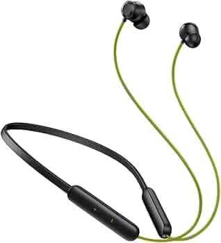 Wireless Neckband for OnePlus Z2 Wired Earphone with Rich Bass Audio, Stable Performance, Voice Clarity Mic, Type-C Fast Charge (Green)