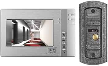 MX Analog Video Door Phone with 7 Inch TFT LCD Monitor – Wired Doorbell System with Waterproof Camera, Two-Way Audio Intercom & One-Touch Call Button for Home, Apartment & Office