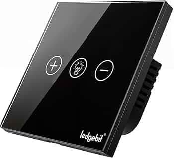 Ledgebit Wi-Fi Smart Dimmer Switch | 1% – 100% Brightness Control | App & Voice Control with Alexa & Google Assistant | Black