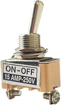 SMART PACK Toggle Switch for Packaging of Shrink Tunnel Machine’s Spare Parts | Industrial Toggle Switch 15A 250V | Power Control Switch | 2 Pin type on/off Toggle Switch | Pack of 1 Switch