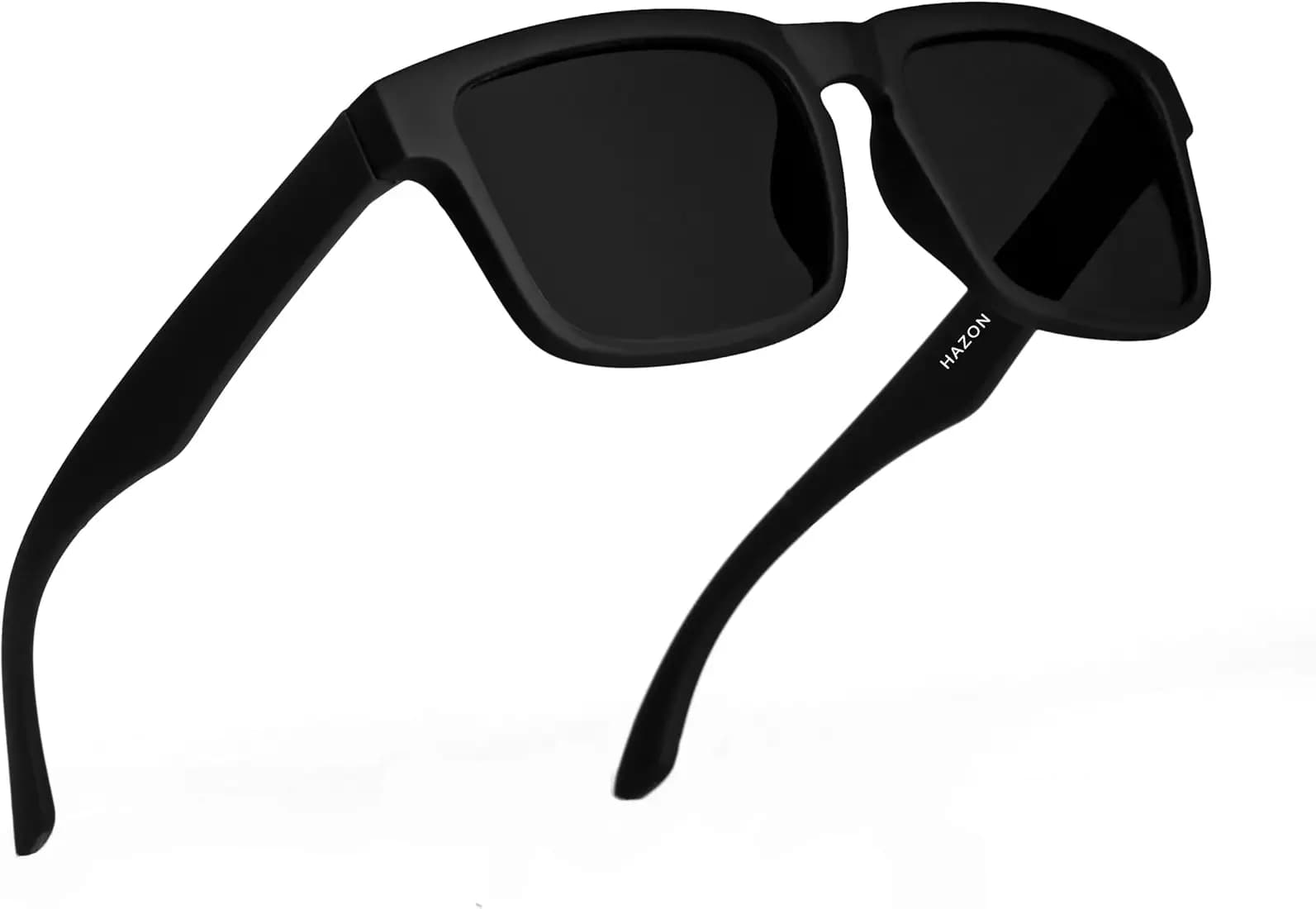 HAZON® Premium Rubber Coated Goggles For Men | Polarized Sunglasses | UV Protected Driving, Riding, Stylish, Anti glare Glasses (CP-OlV-55)