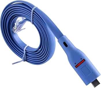 USB-C Cisco Console Cable, 6ft USB Type C to RJ45 Serial Adapter essential accessory of Cisco, Routers/Switches for Laptops (Pack of 1 - Blue)