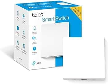 Tapo S210 Smart Light Switch 1 Gang 1 Way, Remote and Voice Control,Away Mode,No Neutral Required,Battery included,Work with Alexa & Google home, Tapo Hub Required sold separately