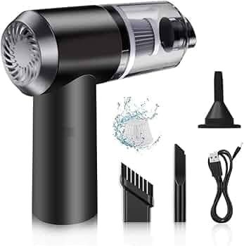 3-in-1 Portable Car Vacuum Cleaner with Blower, USB Rechargeable, Wireless Handheld Mini Design, Strong Suction, Washable Filter for Car, Home, Trave