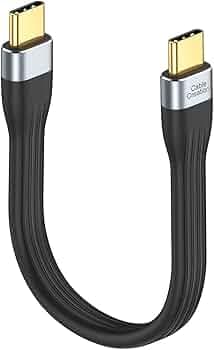CableCreation Short USB C Cable 0.5Feet, USB C 2.0 to USB C PD FastCharging Cord, USB Type C Cable for Power Bank 60W, Compatible with MacBook Pro Air, iPad Pro, Chromebook Pixel, Galaxy S22, Black