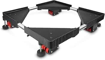 ZOLMIX® Adjustable Stainless Steel Washing Machine Stand for All Semi, Front & Top Load with Wheels & Anti Vibration Pads, Rustproof, Suitable with Fridge, Dishwasher & Air Cooler - (1 Year Warranty)