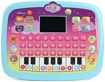 Laptop for Kids, Early Education Device. Interactive Learning Toy with Keyboard, LED Screen, Music & Arithmetic Modes for Children 2-5 Years. Birthday Gift.