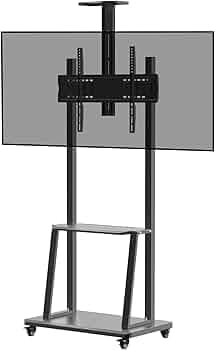 BIG VUE TV Cart, Stand for LCD LED 4K Flat Screen TVs for Bedroom, Living Room, Studio Classic Design, Home Decor (Trolley, 32-65 Inch)