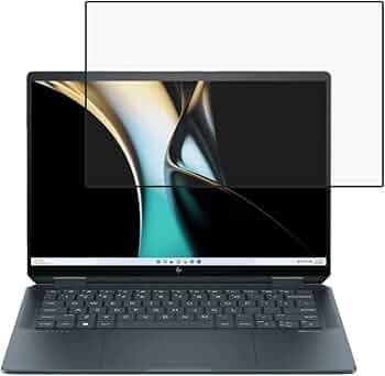 DVTECH® Laptop Screen Protector Compatible With HP Spectre x360 35.6 cm (14) 2-in-1 Laptop 14-eu0670TU, Black (14 Inch) 9H Protective Ultra Clear (Flexible Screen Protector)