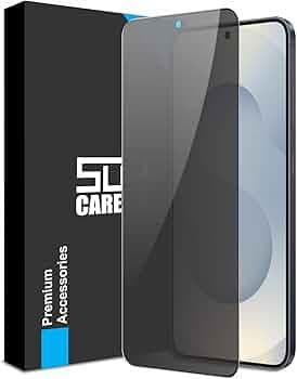 SupCares Privacy Tempered Glass for Samsung Galaxy S25 Plus and Galaxy S24 Plus (6.7 Inch) With Installation Kit | Military-Grade Gorilla Screen Protector | Edge to Edge Coverage | Black