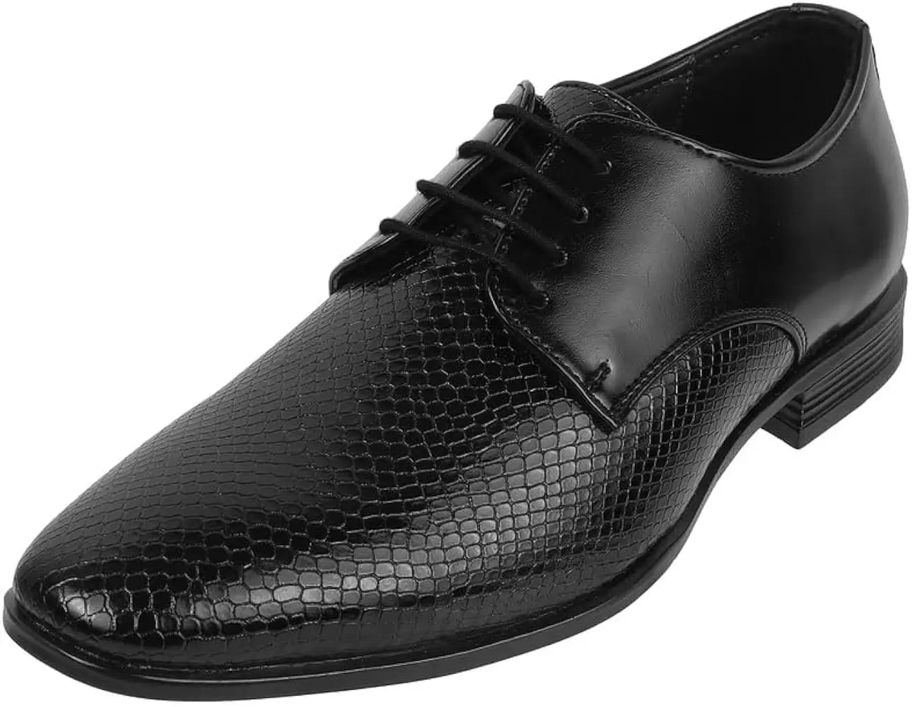 Mochi Men Faux Leather Formal Lace-Up Shoes