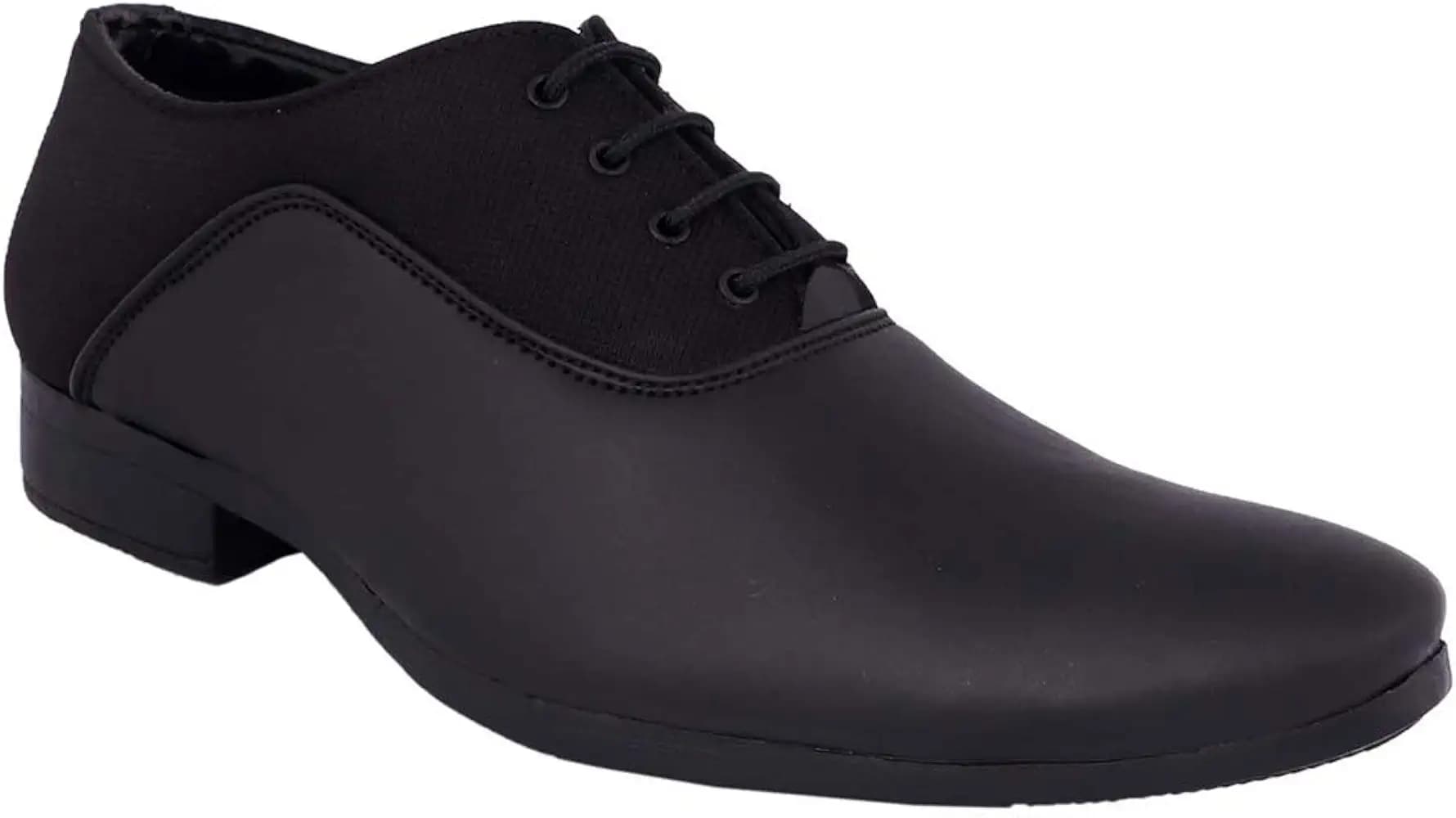 AADI Men's Black Synthetic Leather Derby Formal Shoes