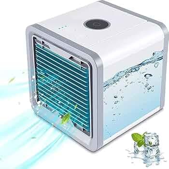 Portable Personal Air Cooler | 3-in-1 Mini Air Conditioner Fan with Humidifier & LED Light | USB Powered Cooling Device for Home & Office