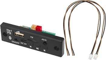 Electronic Spices Bluetooth MP3 USB FM Radio Player Module with Double Direct Speaker Connection Pack of 1pcs