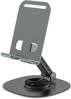 SHINOWHITE Stand Metal Foldable Height Adjustable & Viewing Desk Tabletop Mobile Holder for All Smartphones