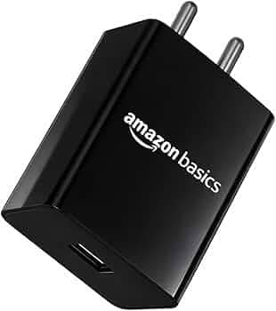 Amazon Basics 18W Quick Charge 3.0 Wall Charger | USB Port | BIS Certified | Fast Mobile Charger for Android, TWS, Headphones & Power Banks, Black