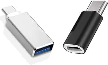 Combo Micro+OTG Jack AD2 Adapter for Acer Chromebook Tab 10 Original Type C Male to Micro USB Female/USB-A 3.1 OTG Data Connector Converter Adapter S (WT2,BLK)