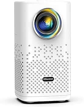 XElectron PocketBeam Android 13 Portable Smart Projector, 1080p Support, 6000 Lumens, 150 inch Screen, OTT Apps (Netflix, Prime, YouTube), Miracast, WiFi, BT, HDMI, Built-in Battery, 2hr Playtime