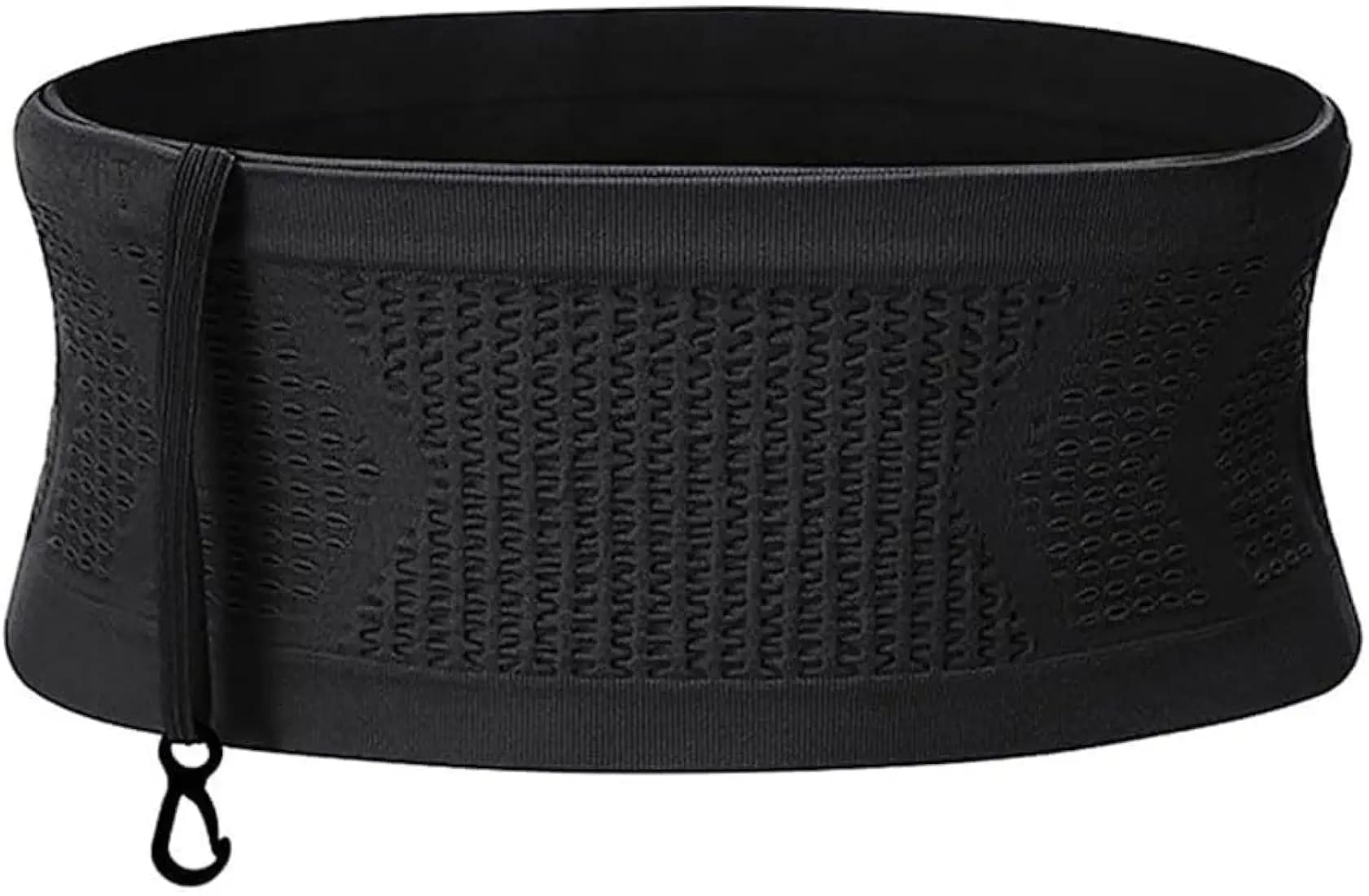 PALAY® Slim Running Belt Bag with Hook Elastic Open Waist Bag for Keep Phone, Keys, Earbuds, Waist Bag with Large Capacity Running Waist Pack for Workouts, Exercise, Cycling, Travel