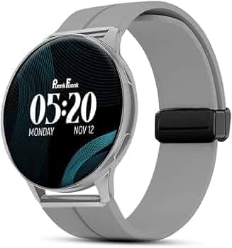 PunnkFunnk Active 2 Smartwatch, 1.39” HD Round Display, Bluetooth Calling, Heart Rate & SPO₂, 100+ Sports Modes, IP67, Long Battery Life for Men & Women (Magnetic Grey)