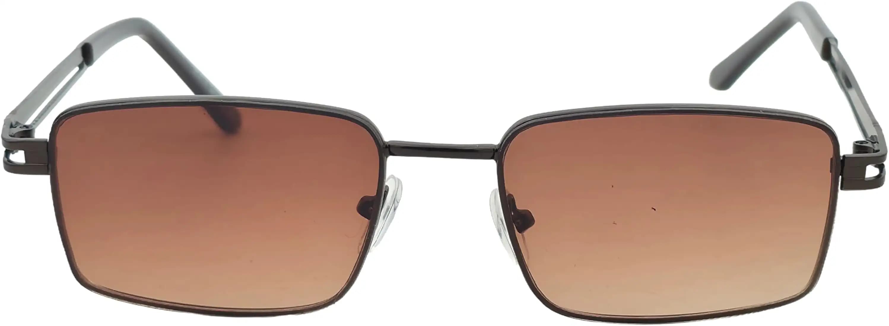 PRASU Rectangular Sunglasses, Gold Metal Frame Gradient Lenses, Classic Style