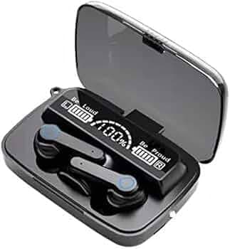 M19 Earbuds TWS Wireless Bluetooth Headphones, Black, Touch Control, LED Battery Display, with Charging Case