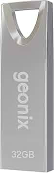 Geonix Pendrive I Silver I USB 2.0 I Keyring Design I Lightweight I Variant 32GB I 5 Years Warranty 32GB