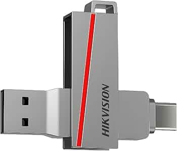 HIKVISION E307C 32 GB Dual OTG Pen Drive with Type-C & USB-A | USB 3.2 Metal Flash Drive | 130MB/s Read Speed | HS-USB-E307C(DZ)/32G