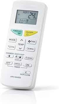 AULCMEET® Remote Compatible for Daikin AC ARC484B32 with Dew Clean Function, Compatible for 1, 1.5, 2 Ton Split/Window AC Remote Control (AC-132L)