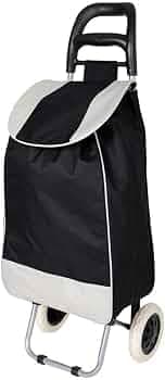 GTC® Foldable Shopping Trolly Luggage Bag Vegetable Trolley with Wheel Easy to Carry Travelling Luggage Trolley Bag with Good Looking and Easy Carring SD-1 (Black)