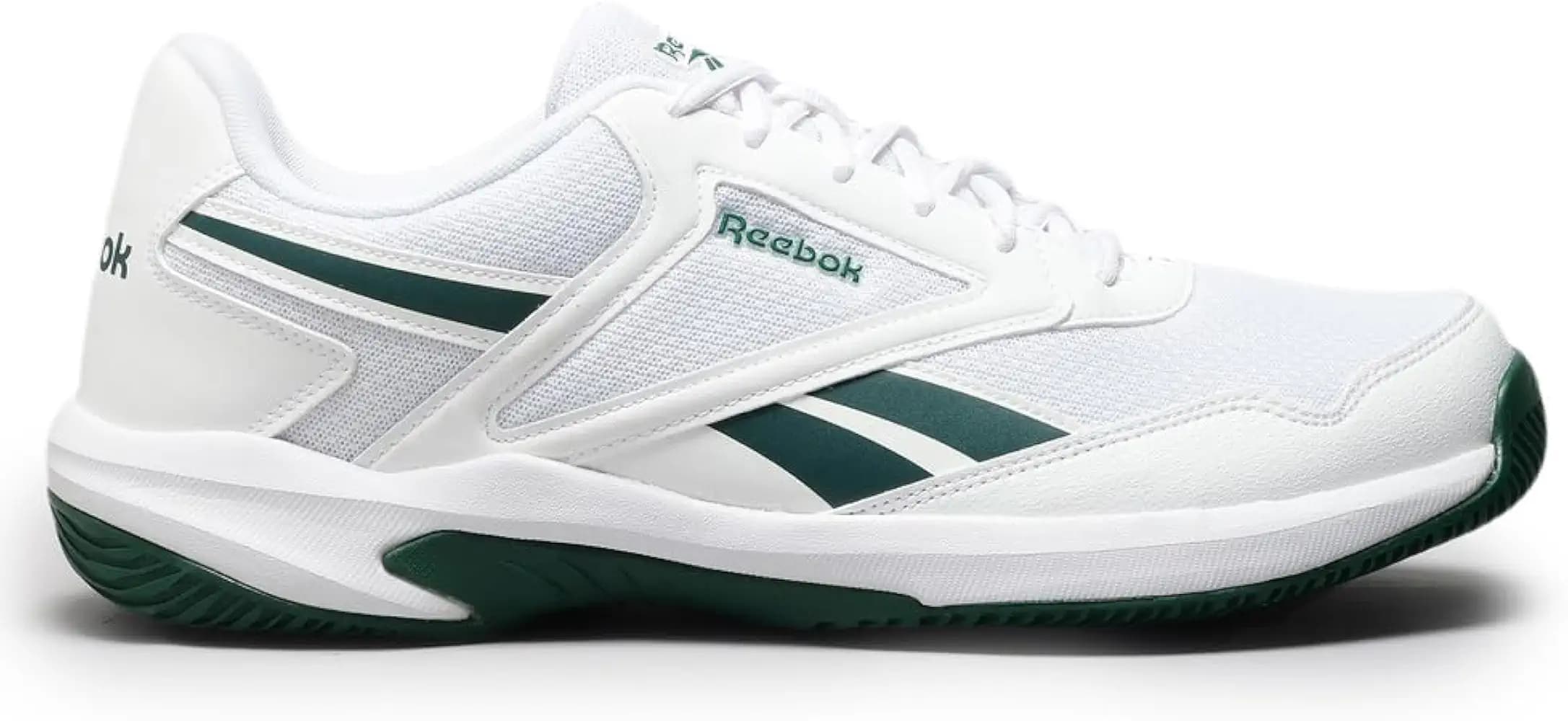 Reebok Men's Tennis Shoe - Baseliner - White - Lightweight, Cushioned Court Shoes with Durable Non-Marking Sole, Ideal for All Court Surfaces