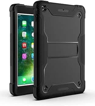 WHITBULL 3 Layer Armor case Cover with Kickstand Compatible with Apple iPad 10.2 (9th Gen (2021) / 8th Gen (2020) / 7th Gen (2019) (Black)