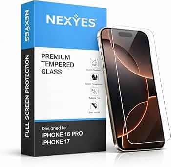 Tempered Glass for iPhone 16 Pro / 17/17 Pro | Edge to Edge Coverage | Installation Kit with Alcohol Wipes, Microfiber Cloth | HD Clear Dustproof | Scratch Resistant Protective Screen Guard