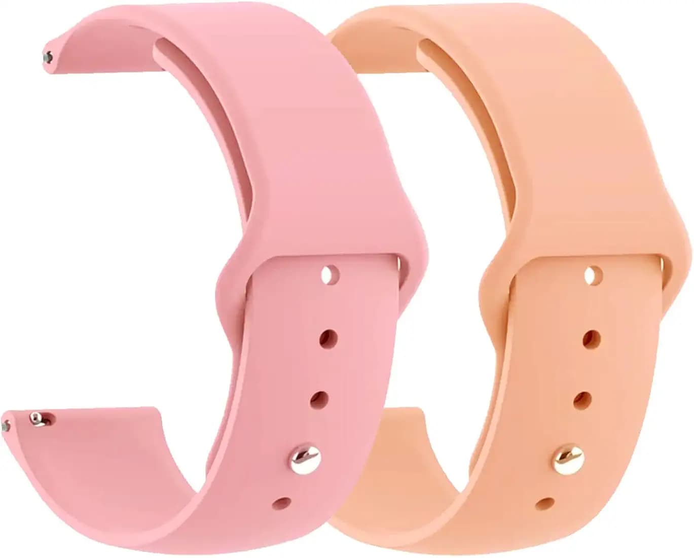 AONES 22mm Pack of 2 Silicone Belt Watch Strap for Motorola Moto Watch 120 Smart Watch Band