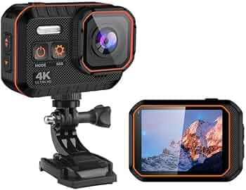 ROCKTECH 4K Action Camera- Underwater Camera IPX8 Waterproof, 170-Degree Wide-Angle Lens, EIS, Wi-Fi and Remote Control, Perfect for Scuba Diving, Snorkeling, and Vlogging