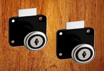 Smart Shophar Steel Kiwi Multipurpose Cabinet Drawer Lock for Cupboard Wardrobe Office Furniture Security Safe Locking Solution Durable Keys Storage Units Safety & Durability Black Silver Pack of 2