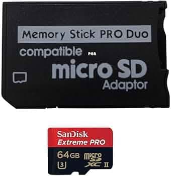 PSS PSP Memory Stick Adapter, Micro SD to Memory Stick PRO Duo MagicGate Card for PSP Portable, Camera, Handycam (Card not Included)
