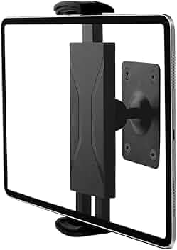 Tablet Mobile Wall Mount for iPad & Android (5-12 Inch), 360° Rotating Adjustable Tablet Holder Secure Screw Installation, Universal Wall Mount for Office, Gym, Retail Kiosk, Face Scanning