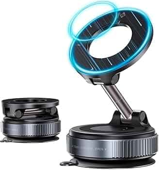 Yantra™ 360° Magnetic Car Phone Holder | Universal Vacuum Suction Cup Mount for Dashboard, Windshield, Gym, Mirror & Shower | Hands-Free Mobile Stand Compatible with All iPhone Models ONLY