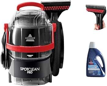 BISSELL Spotclean Pro Portable Wet & Dry Vacuum Cleaner | Warm Water removes Curry & Tough Stains | Deep Cleans Carpet, Sofa, Curtains, Mattress & Much More | 2 Year Warranty
