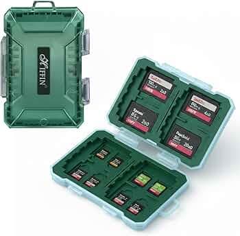 HIFFIN 29-in-1 Memory Card Storage Case | Large Capacity ABS+TPE Waterproof Organizer Box for CFexpress Type A/B, SD, TF & SIM Cards | Shockproof, Portable & Travel-Friendly