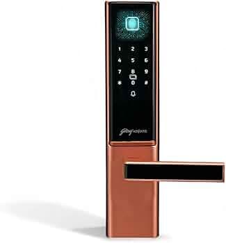 Godrej Smart Lock | The Only 7 in 1 NFC Digital Lock with Scheduled Biometric Access | VDP Compatible | Wooden Door in Home & Offices | Rose Gold | 3 Yrs Warranty | Made in India | Free Installation