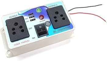 ERH India 12v/24v DC to AC Converter Mini Car Inverter 12v 24v 50 Watt for Mobile Charging, Led Light, Laptop Charging etc.