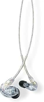 Shure SE215-CL Wired in- Ear Earphone Without Mic (Clear)