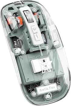 Arctic Fox Pureview Transparent Wireless and Bluetooth Rechargeable Mouse, USB Receiver,LED Battery Magic Silm for Office/PC/Mac/Laptop/Apple/ipad(Paste Green)